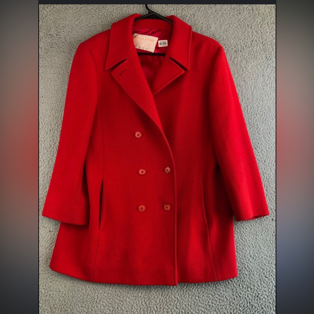 Pendleton Doubled Breasted Button Up Wool Coat - image 6